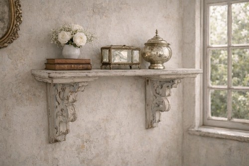 Nostalgisches wandregal holz - ,