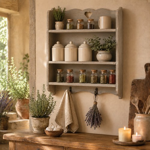 Wandregal holz shabby - holz, chic